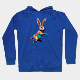 Chic Color Block Rabbit Hoodie